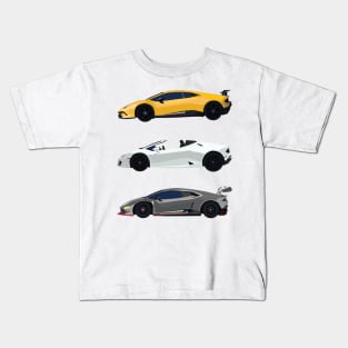 Minimalist Lamborghini Huracán variant Kids T-Shirt